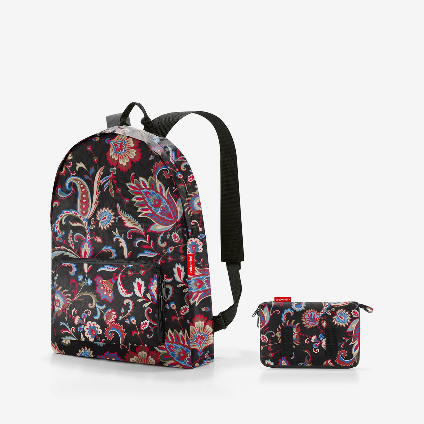 mini maxi rucksack paisley black unisex Large capacity  backpack