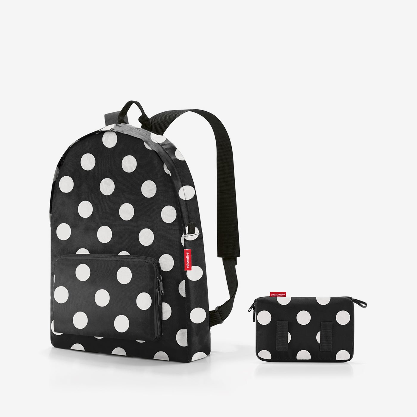 mini maxi rucksack dots white unisex Large capacity backpack