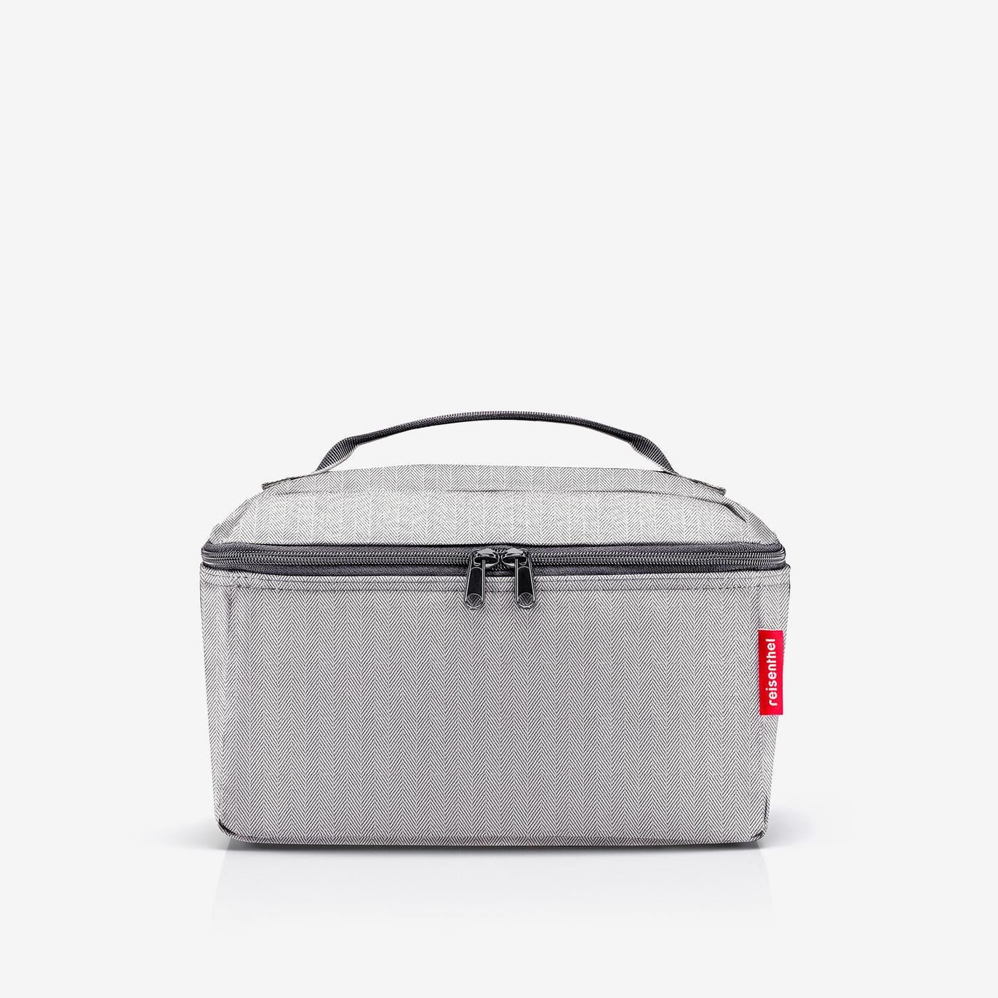 beautycase herringbone grey  Large capacity  Portable  Portable   beautycase