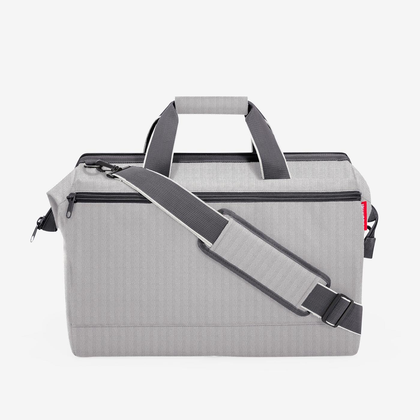 allrounder L pocket herringbone grey   pocket  travel  bag