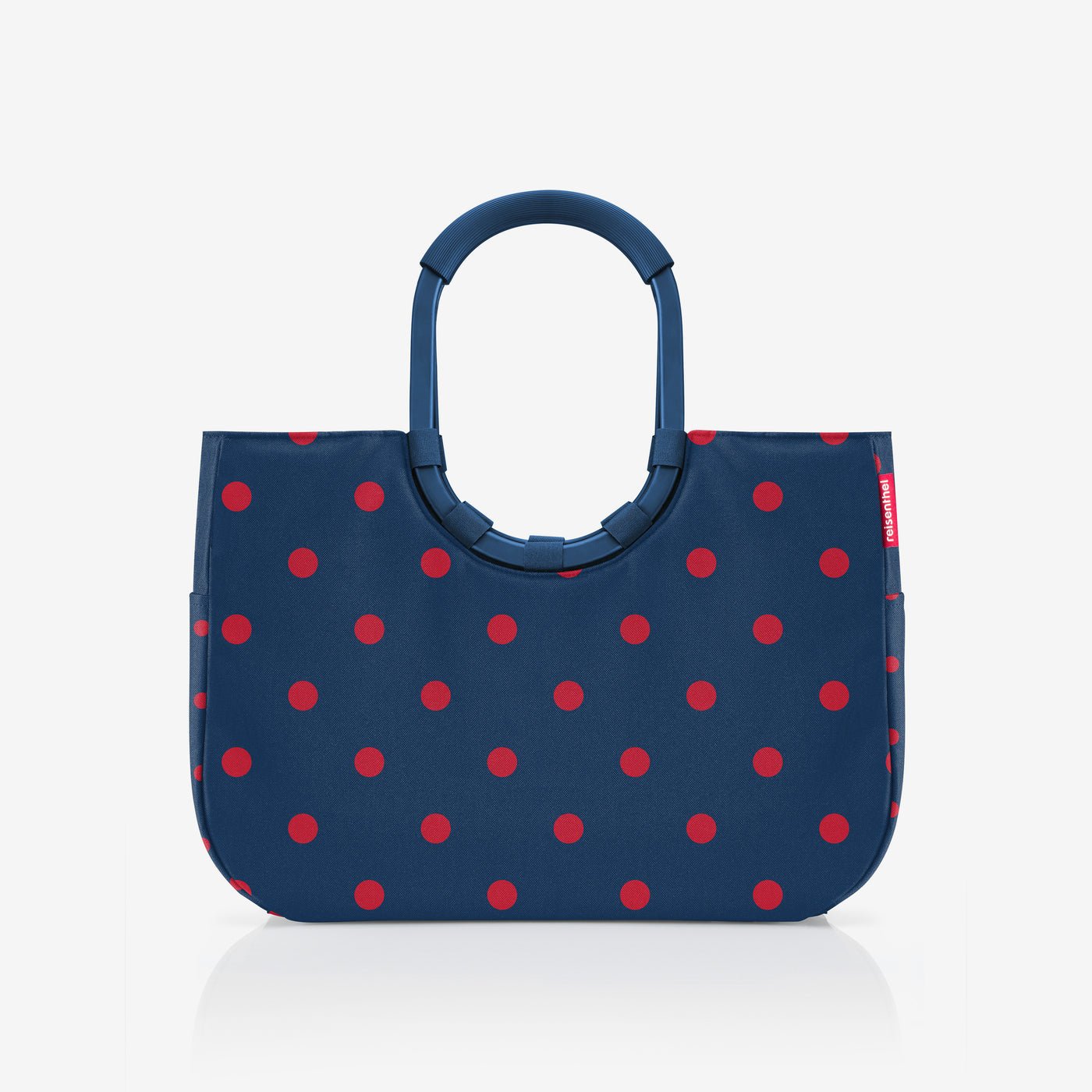 loopshopper L frame mixed dots red cycle Basket-style handbag