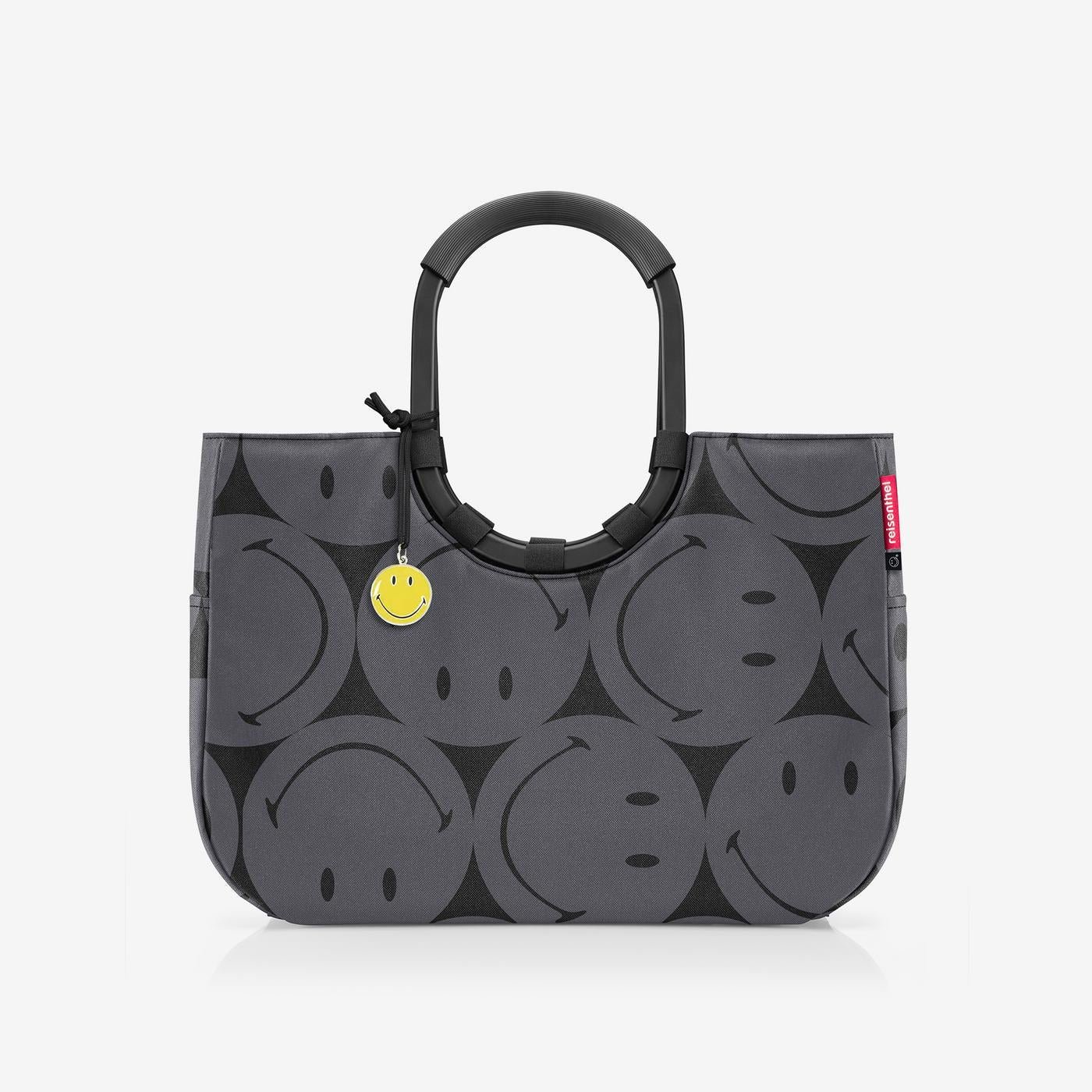 loopshopper L smiley grey cycle Basket-style handbag