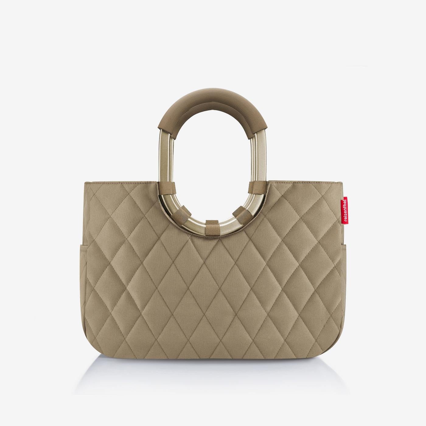 loopshopper M frame rhombus olive unisex Large capacity backpack