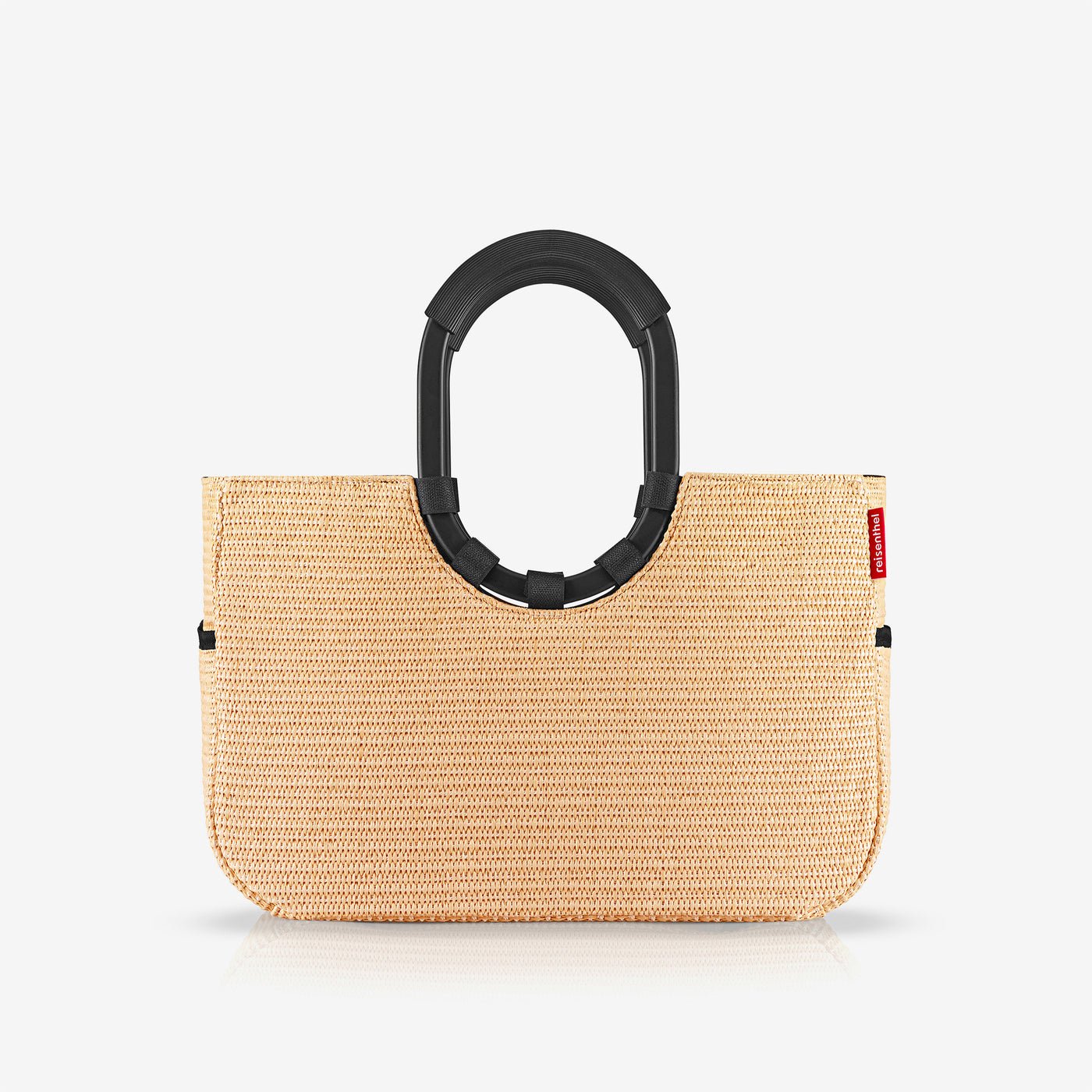 loopshopper M frame raffia black unisex Large capacity  backpack