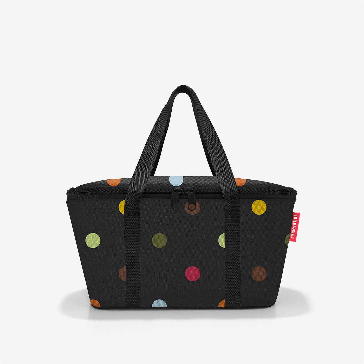 coolerbag XS dots Eco-friendly insulated basket bag  Sustainable large cooler bag  Recycled fabric cold storage bag  Reusable insulated grocery tote