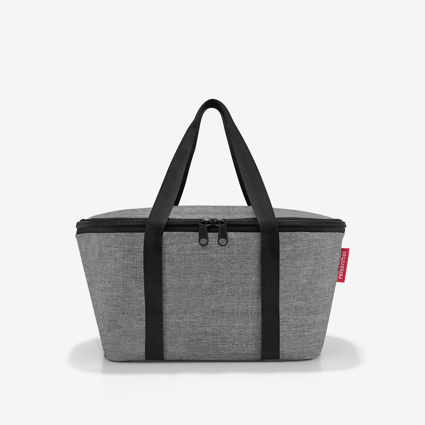 coolerbag XS twist silver Recycled material cooler tote Eco-friendly insulated basket bag Sustainable large cooler bag Recycled fabric cold storage bag Reusable insulated grocery tote