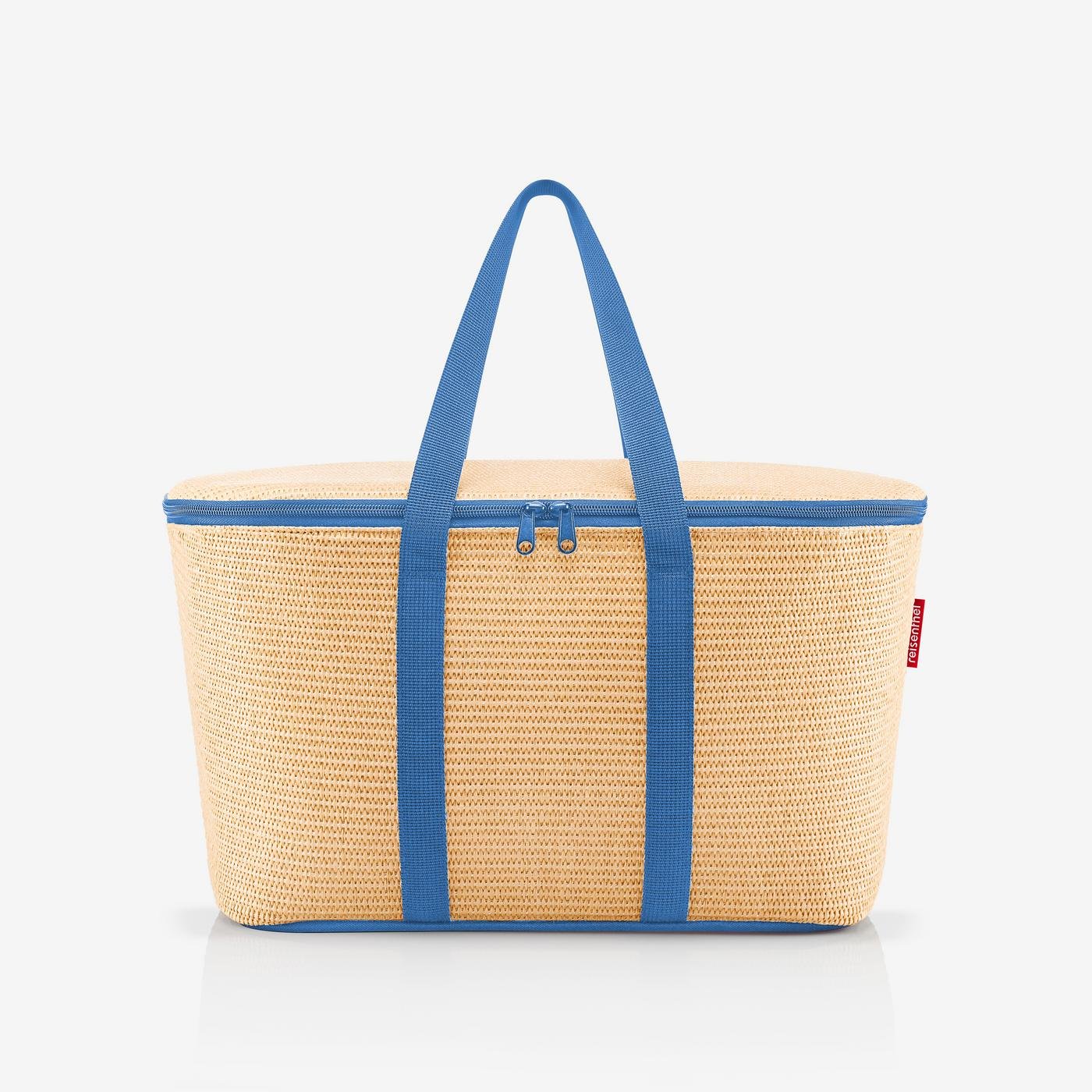 coolerbag raffia blue Mesh tote bag  • Mesh storage basket  • Portable mesh handbag  • Foldable mesh basket  • Mesh shopping tote