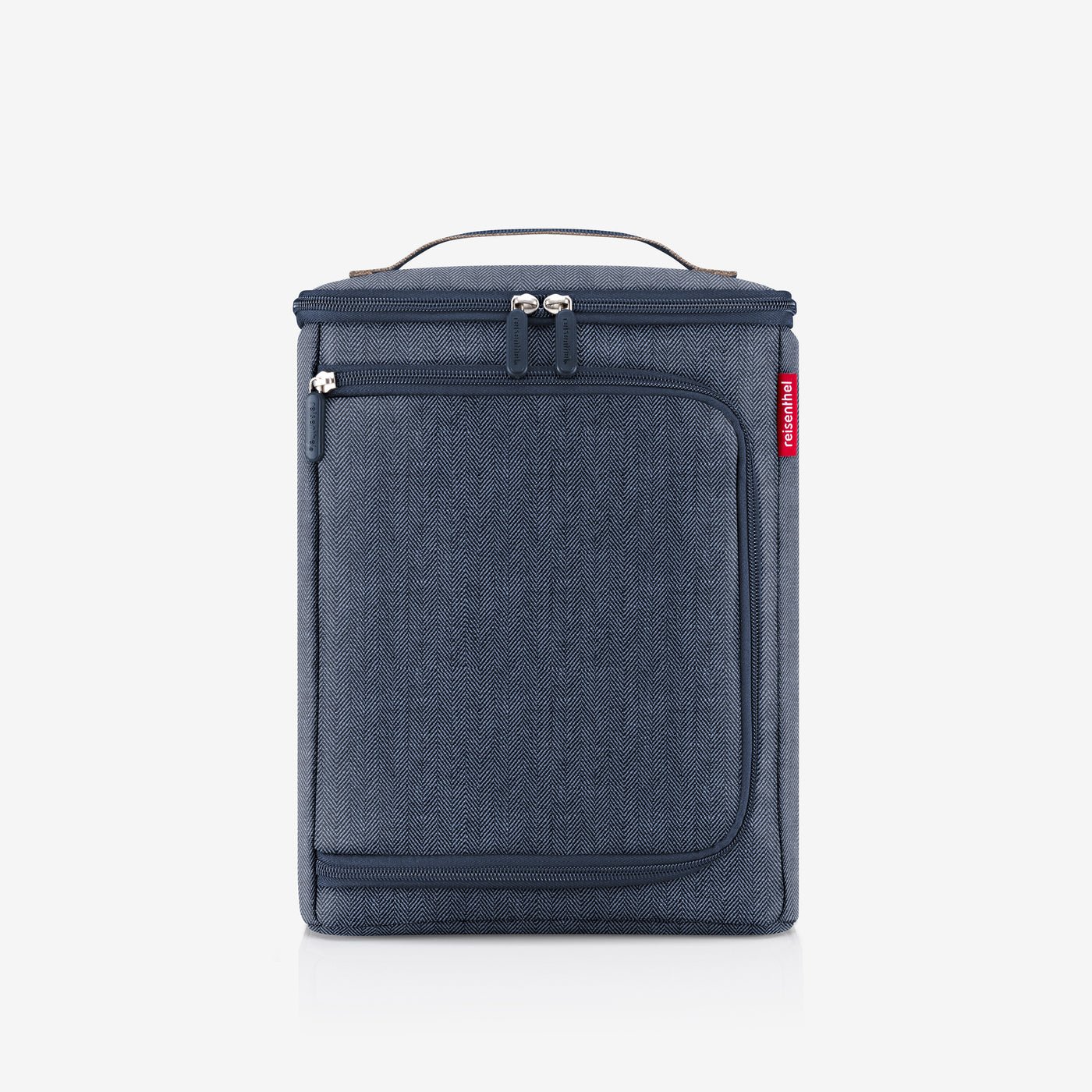 coolerbox herringbone dark blue nsulated cooler bag  Portable cooler box  Travel cooler tote  Car cooler bag  Large capacity thermal bag