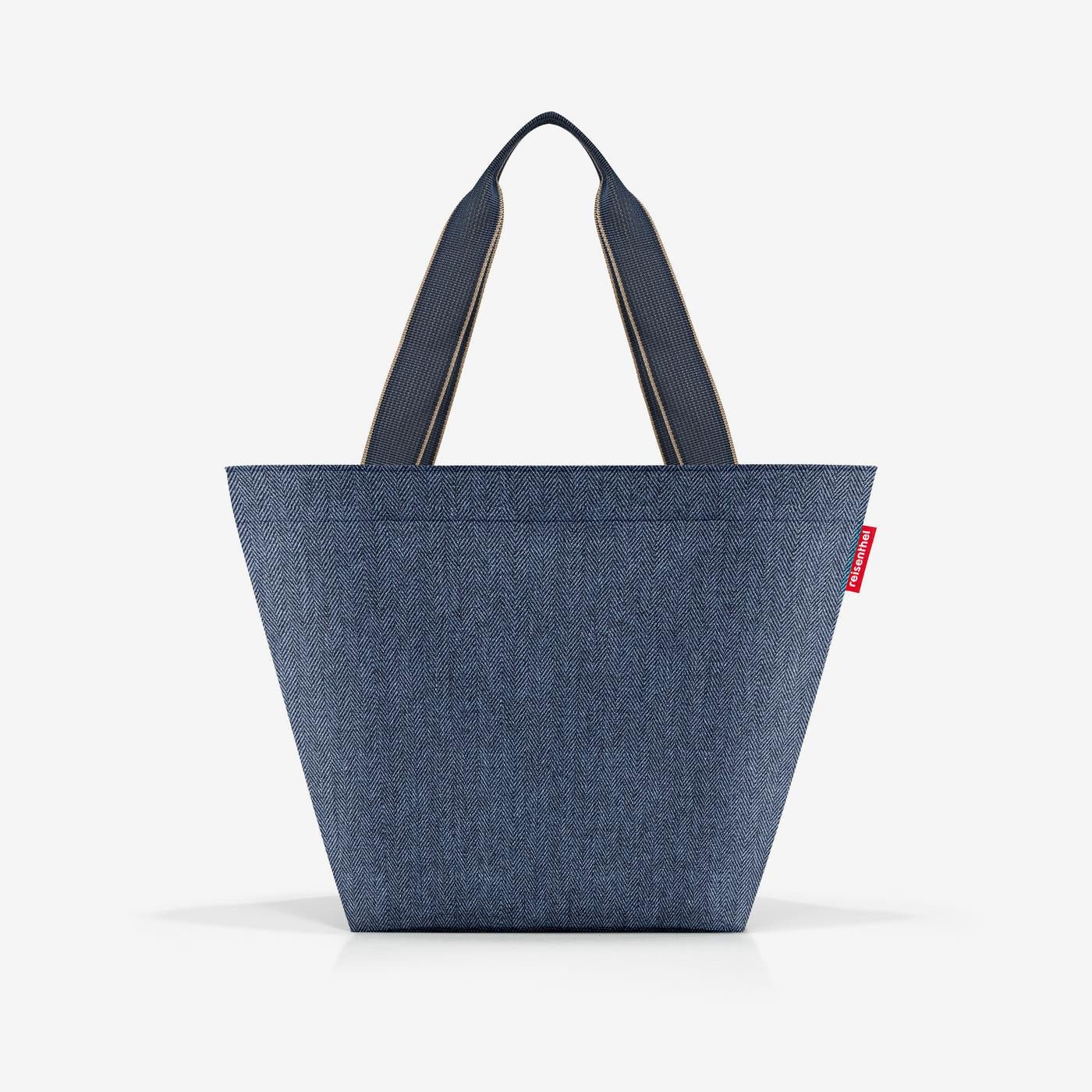 shopper M herringbone dark blue xtra large Versatile and stylish Shopping bag